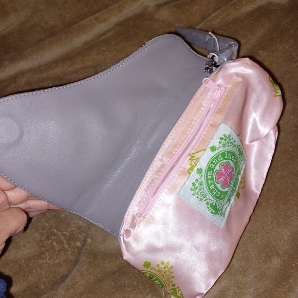 NWT Charm and Luck Purse Clutch Handbag Faux Embossed Croc Gray Gunmetal - Picture 10 of 11